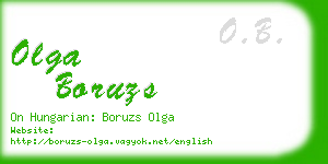 olga boruzs business card